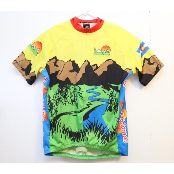 2005 Bicycle Tour of‎ Colorado Cycling Jacket Mens Size Medium Verge Sport - Picture 1 of 7